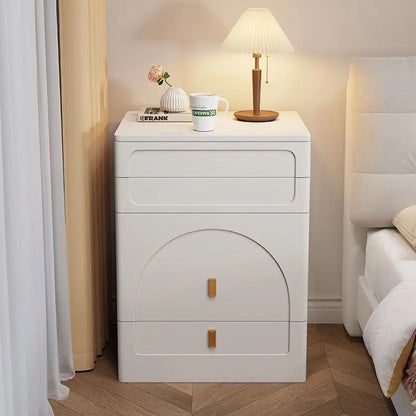 3-in-1 Dresser with Flip-Up Mirror and Light, Small Dresser Set with Visible Glass Tabletop, 3 Drawers, Storage Bench, 3-Color I