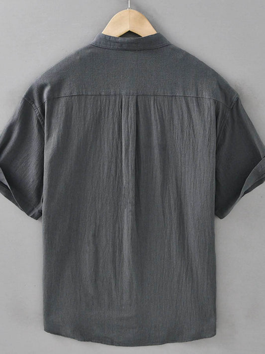 Men's Plus Size Button Up Short Sleeve Shirt - Tredona LLC