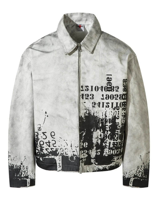 Men's Printed Zip Up Jacket - Tredona LLC