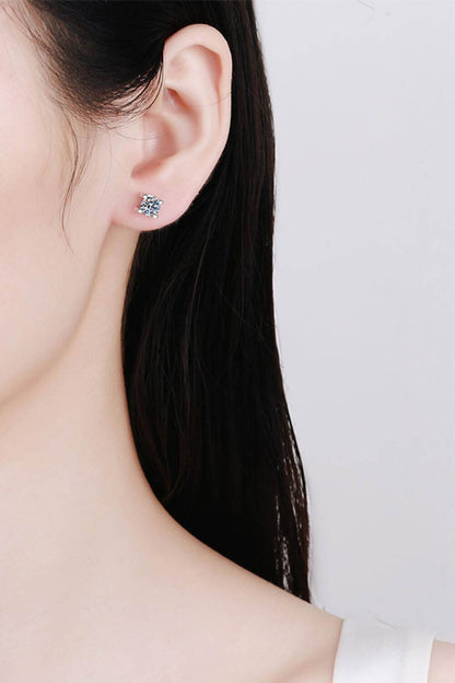 Limitless Love 1 Carat Moissanite Stud Earrings - Tredona LLC