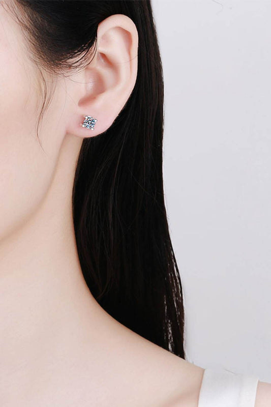 Limitless Love 1 Carat Moissanite Stud Earrings - Tredona LLC