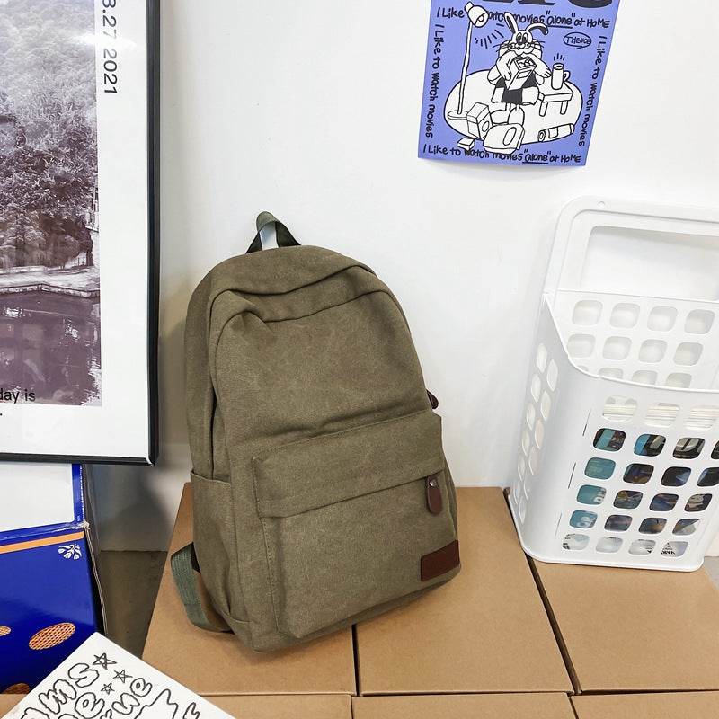 Canvas Backpack Large Capacity Outdoor Travel Oxford Cloth - Tredona LLC