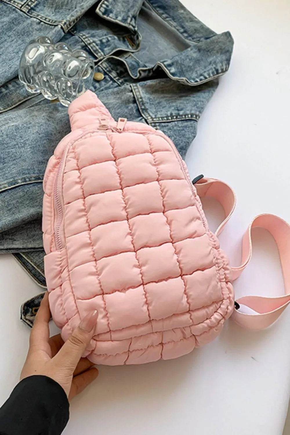 Quilted Nylon Crossbody Bag - Tredona LLC