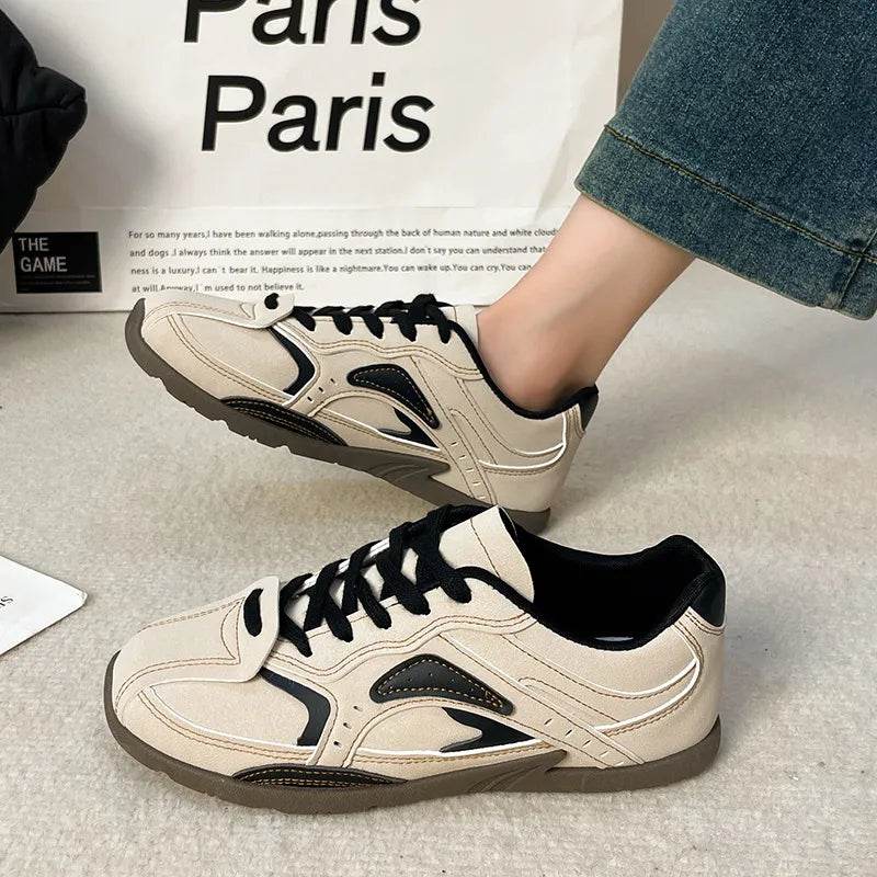 Contrast Flat Sneakers - Tredona LLC