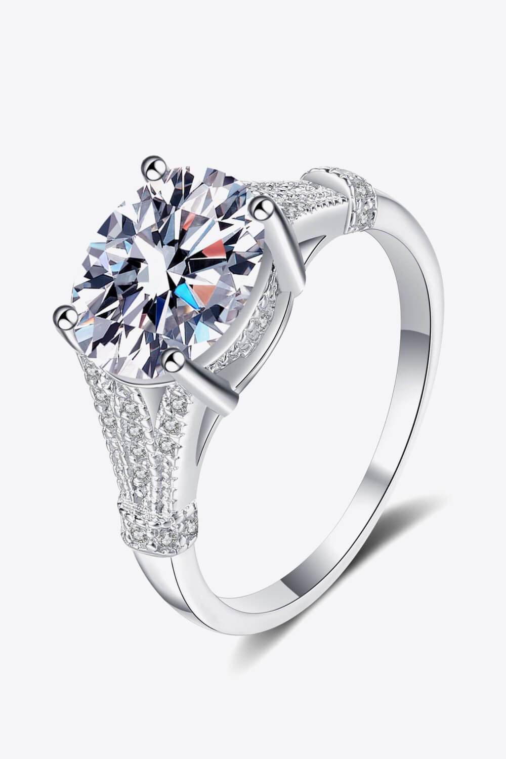 Unpredictable Day 3 Carat Moissanite Ring - Tredona LLC