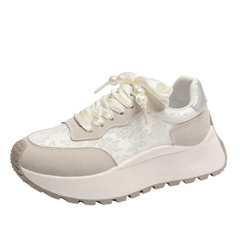 Lace Up Platform Athletic Sneakers - Tredona LLC