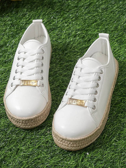 Round Toe Platform Sneakers - Tredona LLC