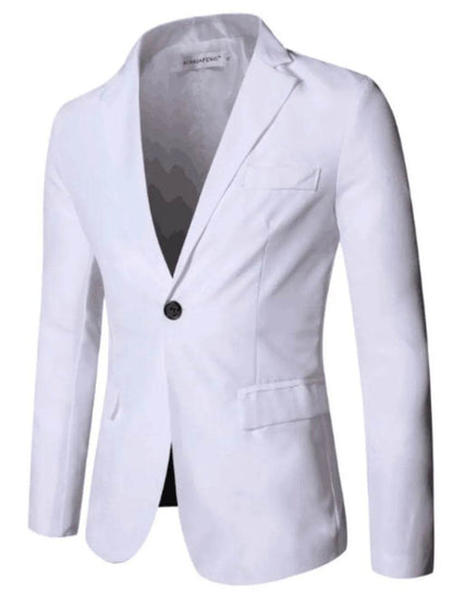 Men's Full Size Slim Fit One Button Top and Pants Two-Piece Blazer Set Plus Size - Tredona LLC