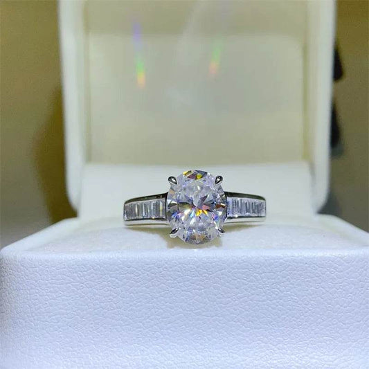 3 Carat Moissanite 925 Sterling Silver Ring - Tredona LLC