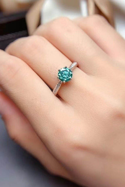 All For You 2 Carat Moissanite 925 Sterling Silver Ring - Tredona LLC