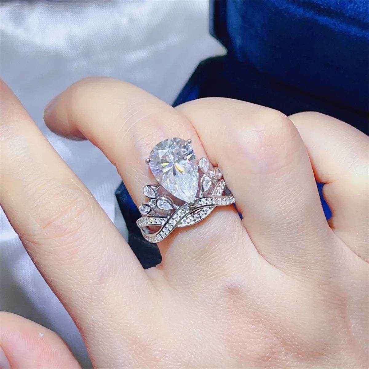 5 Carat Moissanite 925 Sterling Silver Ring - Tredona LLC