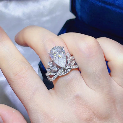5 Carat Moissanite 925 Sterling Silver Ring - Tredona LLC