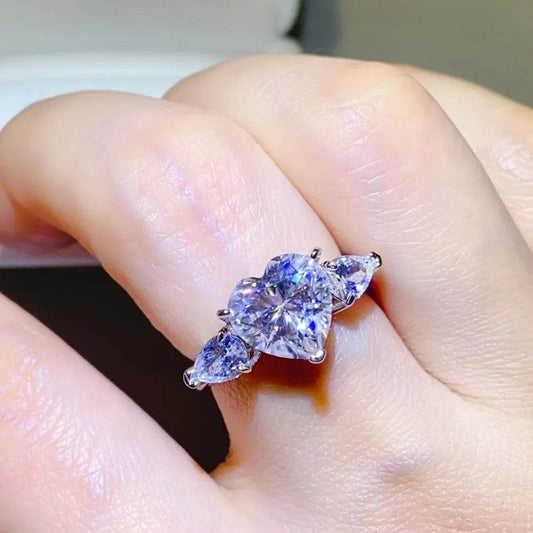 3 Carat Moissanite 925 Sterling Silver Ring - Tredona LLC
