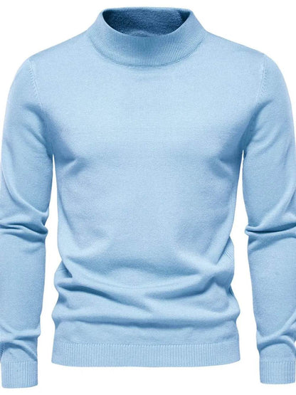 Men's Mock Neck Long Sleeve Sweater - Tredona LLC