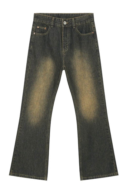 Men's Washed Bootcut Jeans - Tredona LLC