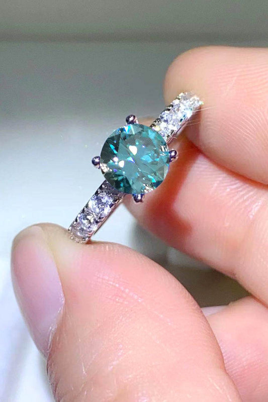 Future Style 1 Carat Moissanite Side Stone Ring - Tredona LLC