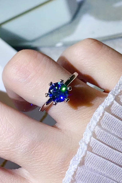 1 Carat Moissanite 6-Prong Solitaire Ring - Tredona LLC