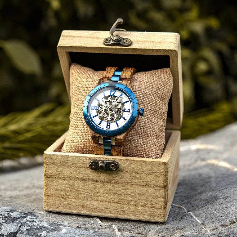 Wooden Automatic Mechanical Watches Men Luxury - Tredona LLC