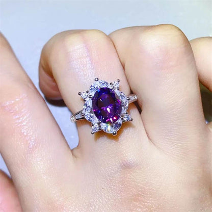2 Carat Moissanite 925 Sterling Silver Ring - Tredona LLC