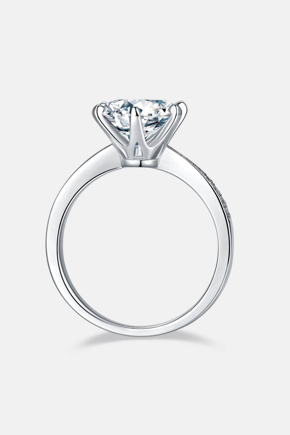 3 Carat Moissanite Side Stone Ring - Tredona LLC