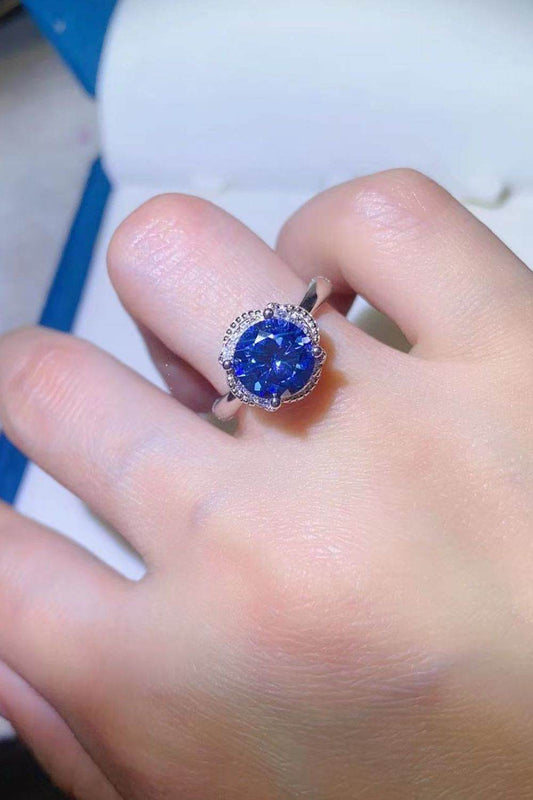 2 Carat Moissanite Contrast 925 Sterling Silver Ring - Tredona LLC