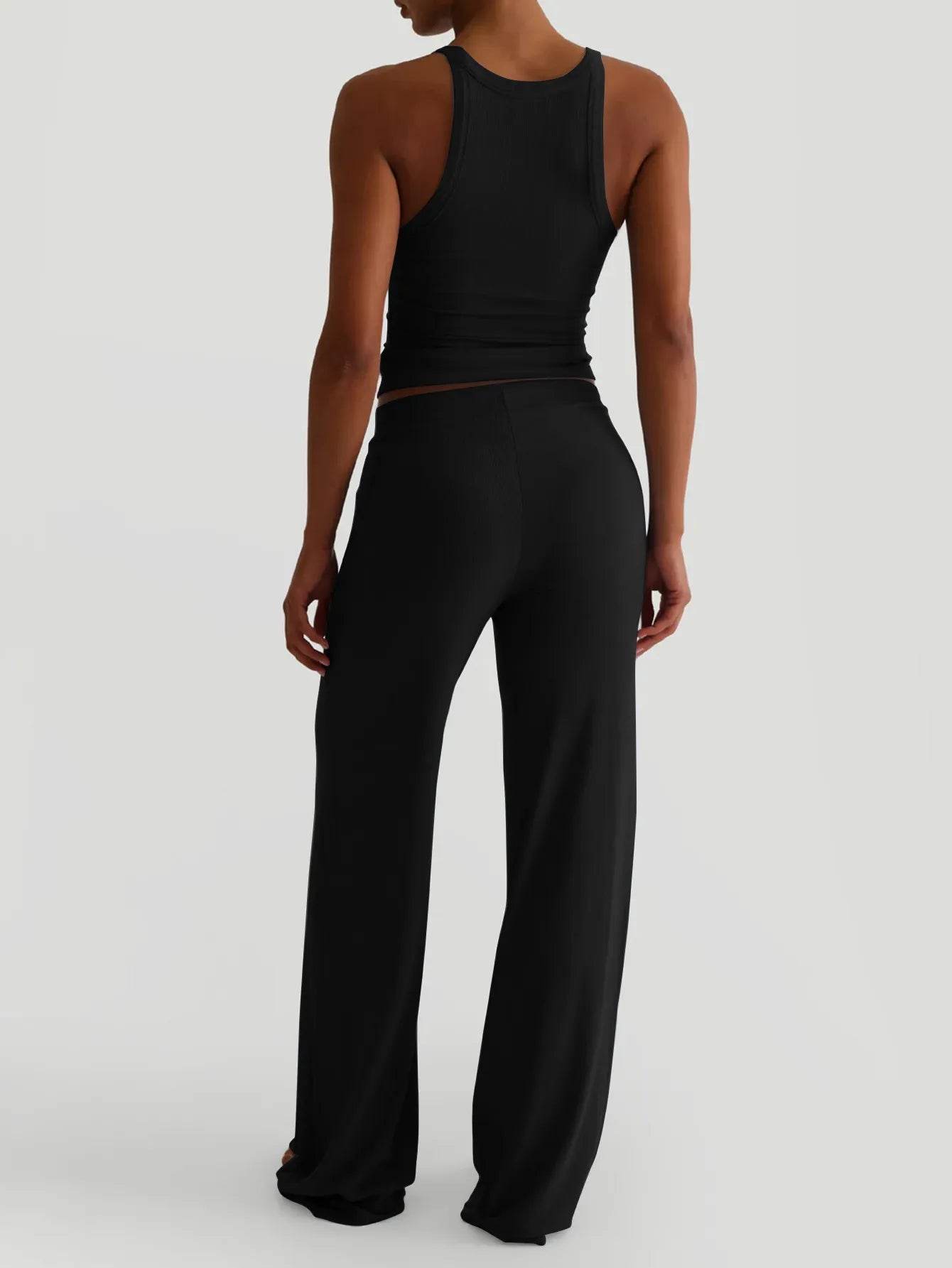 Scoop Neck Cami and Pants Set - Tredona LLC