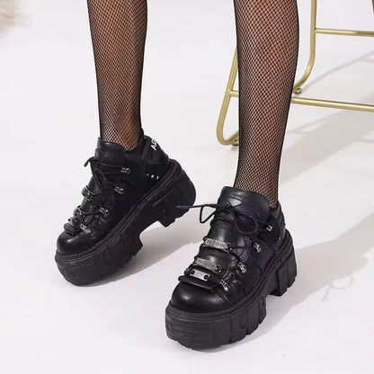 Lace Up Platform Sneakers - Tredona LLC