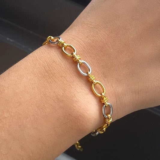 Two-Tone Chain Link Jewelry Set - Tredona LLC