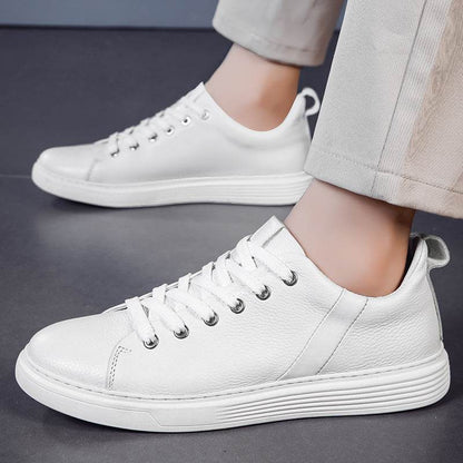 Spring Low-cut Genuine Leather Top Layer Cowhide Flat Retro Sneaker - Tredona LLC
