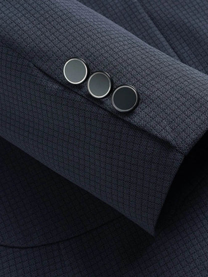 Men's Lapel Collar Long Sleeve Blazer - Tredona LLC