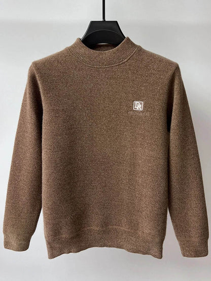 Men's Plus Size Ribbed Hem Long Sleeve Sweater - Tredona LLC