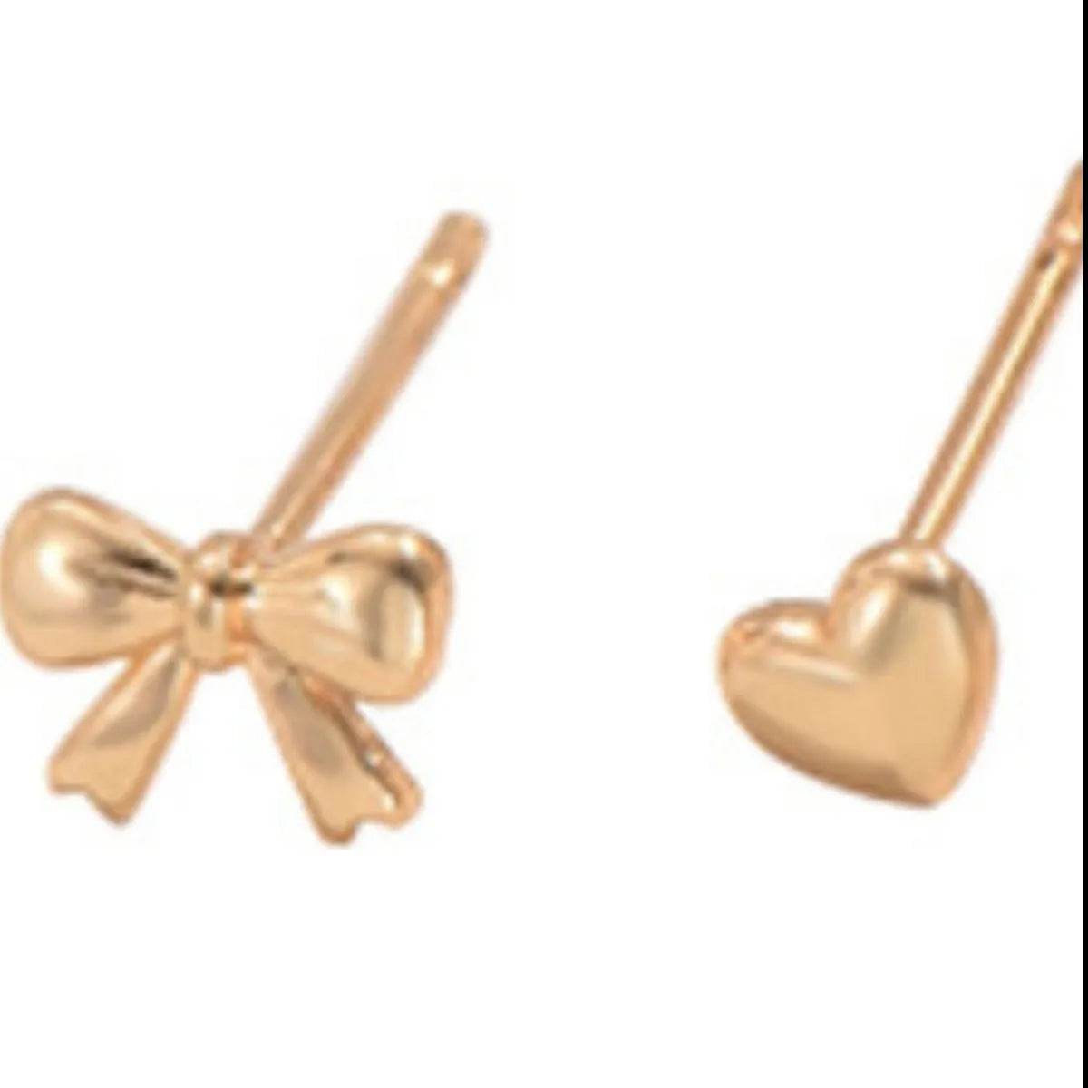6 Piece Bow Heart Stud Earrings Set - Tredona LLC