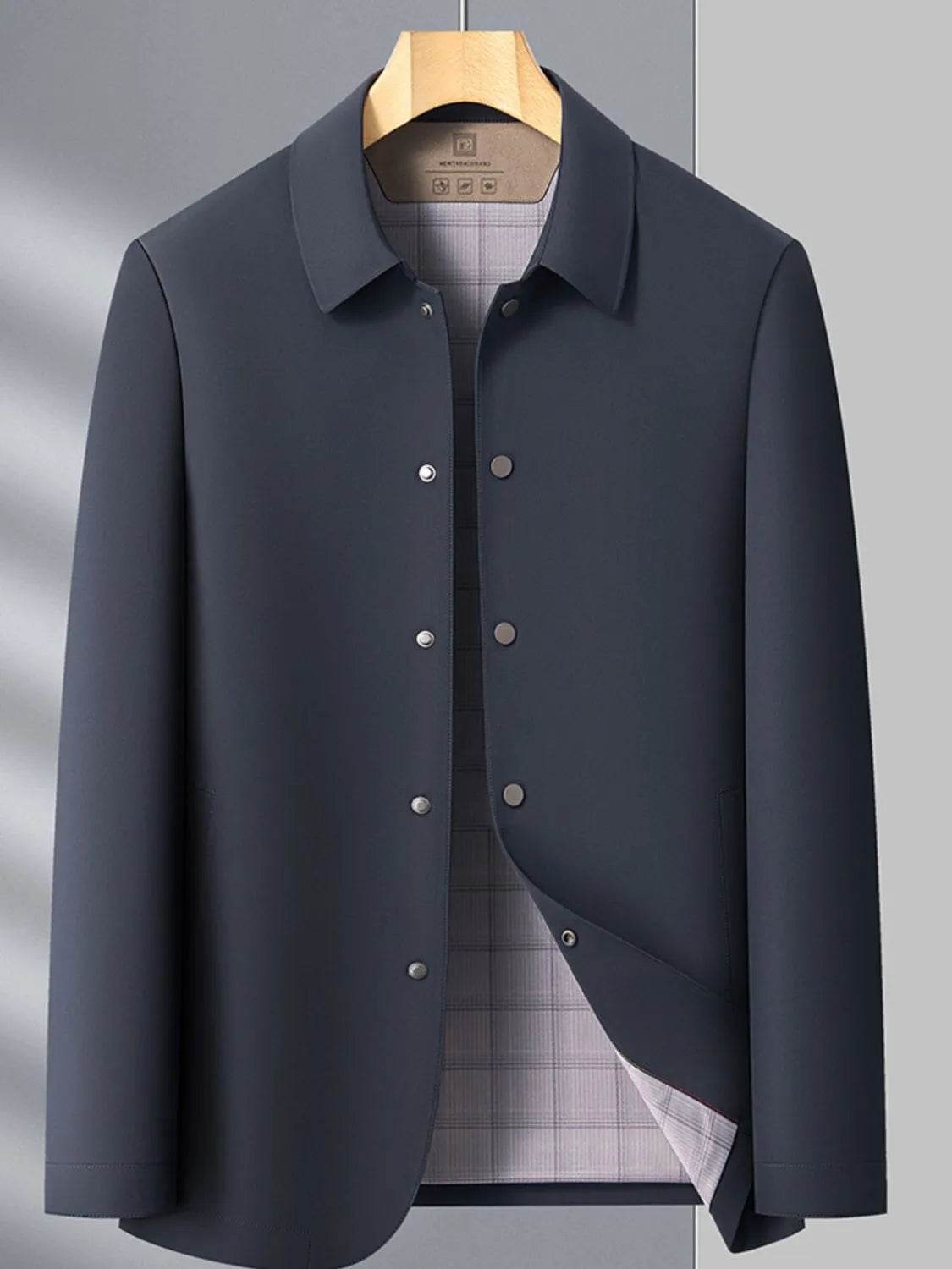 Men's Button Up Long Sleeve Blazer - Tredona LLC