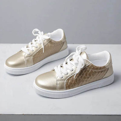 Round Toe Lace Up Sneakers - Tredona LLC