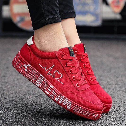 Round Toe Lace Up Platform Sneakers - Tredona LLC