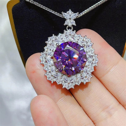 10 Carat Moissanite 925 Sterling Silver Necklace - Tredona LLC