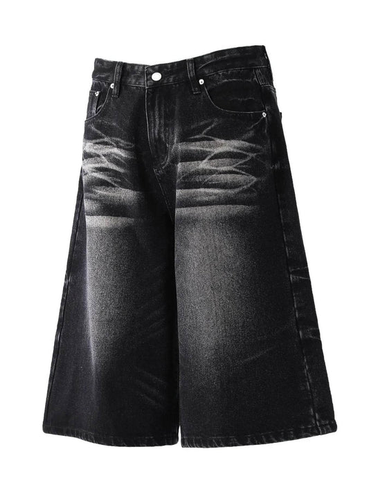 Men's Wide-Leg Denim Shorts - Tredona LLC