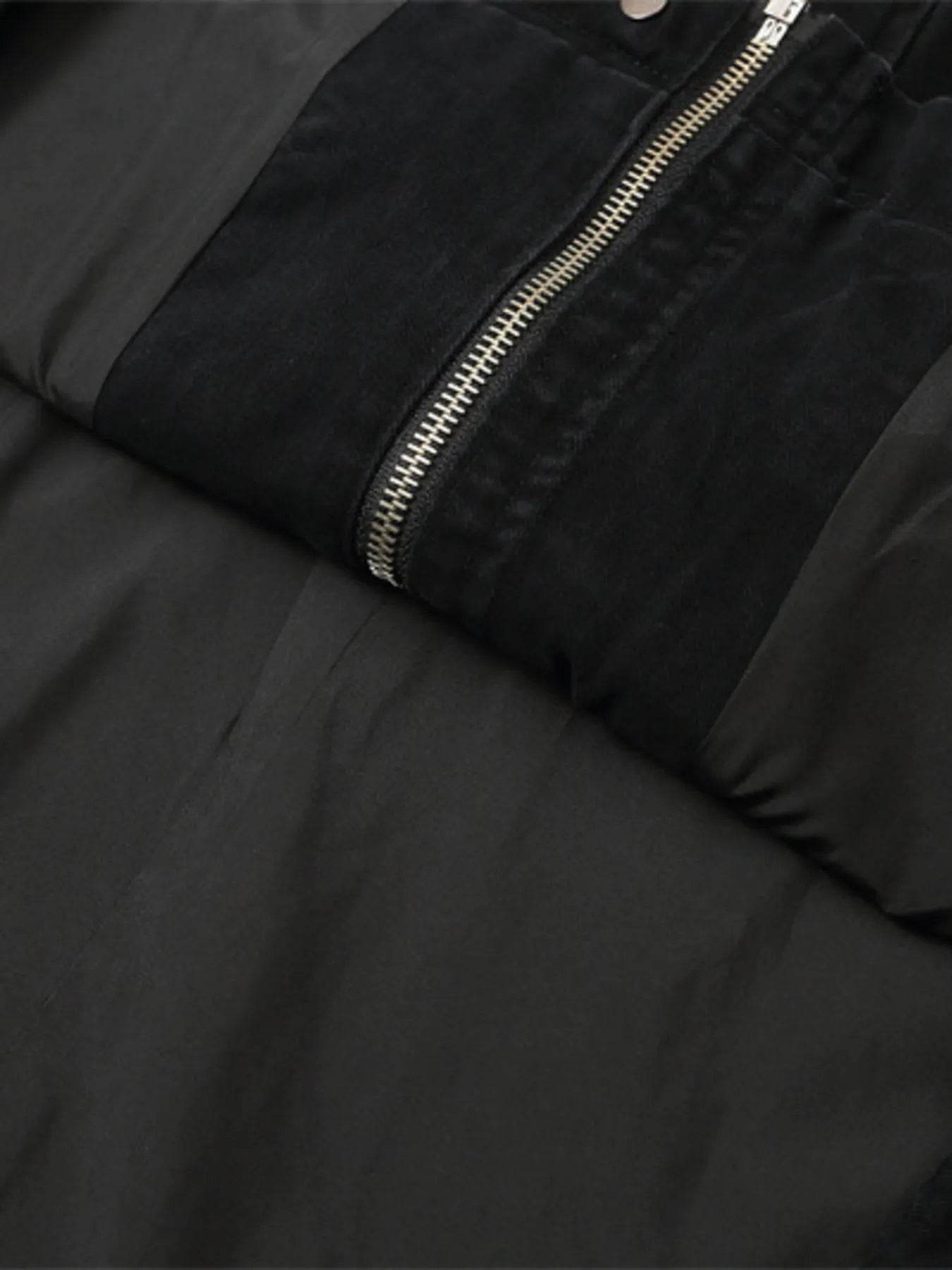 Men's Plus Size Drawstring Long Sleeve Jacket - Tredona LLC