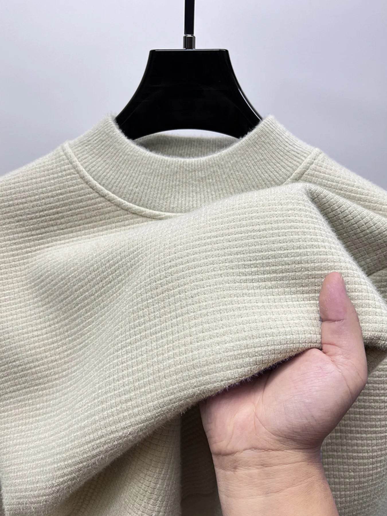 Men's Textured Long Sleeve Sweater - Tredona LLC