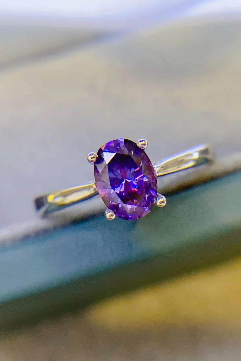 1 Carat Moissanite 4-Prong Solitaire Ring - Tredona LLC
