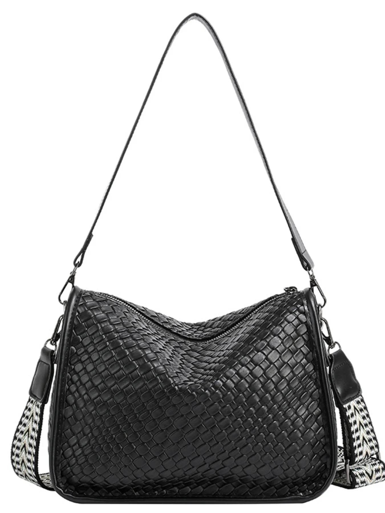 Textured Leather Shoulder Bag - Tredona LLC