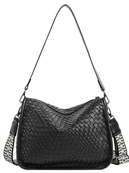 Textured Leather Shoulder Bag - Tredona LLC