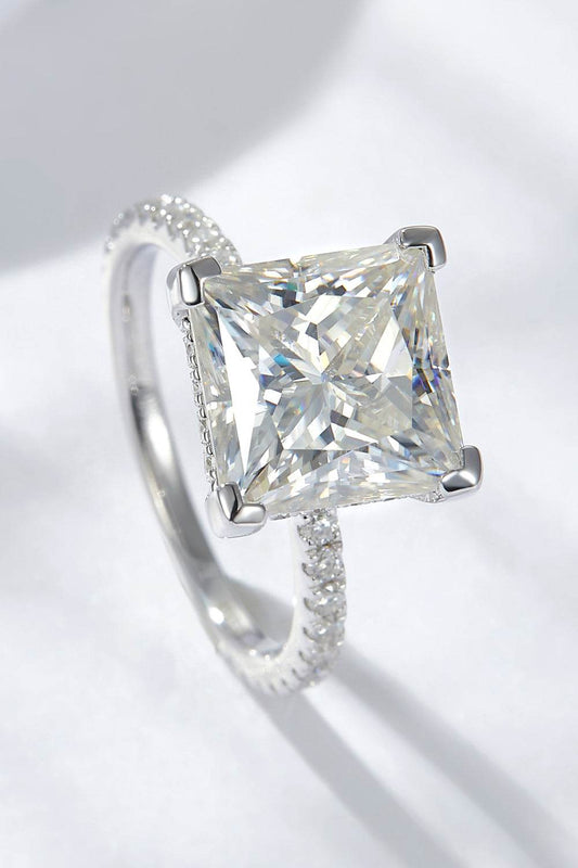 5.52 Carat Moissanite Side Stone Ring - Tredona LLC