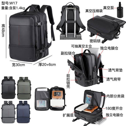 Multi-functional High-grade Vacuum Compression Business Backpack - Tredona LLC