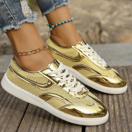 Mesh Lace Up Sneakers - Tredona LLC