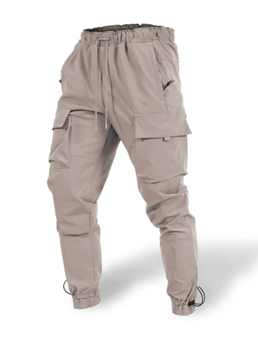 Men's Plus Size Drawstring Pants with Cargo Pockets - Tredona LLC