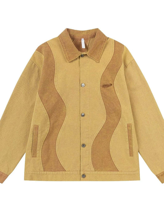 Men's Button Up Long Sleeve Jacket - Tredona LLC