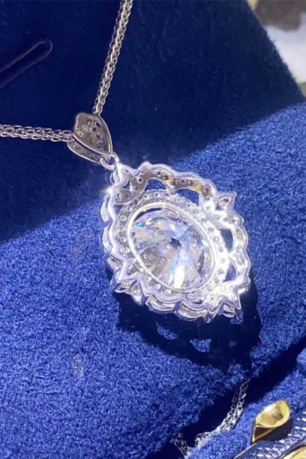 5 Carat Moissanite 925 Sterling Silver Necklace - Tredona LLC