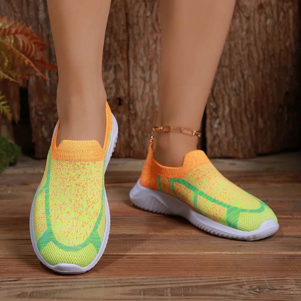 Breathable Mesh Round Toe Sneakers - Tredona LLC