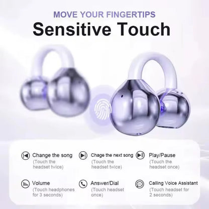 Bluetooth Earphone Open Ear Clip Intelligent Real-time AI Translation 134 Languages Office Travel Wireless Translate Earphone